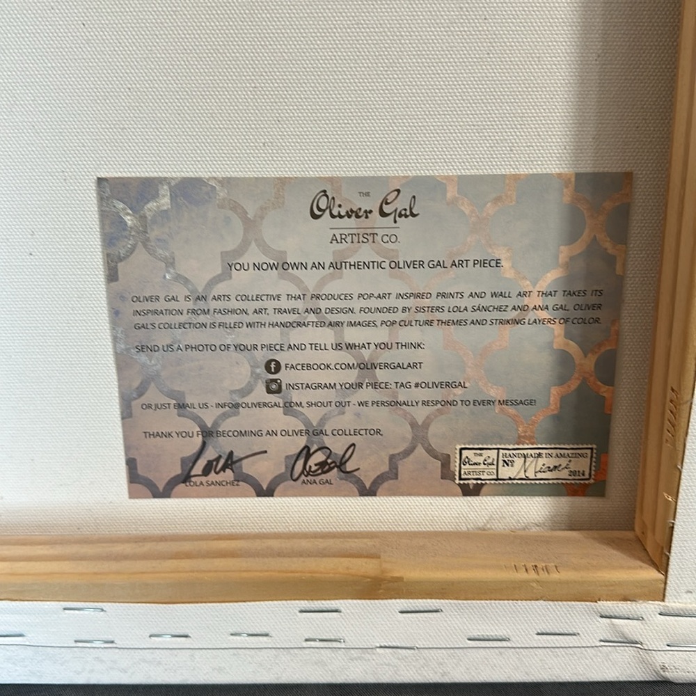 OLIVER GAL ART PRINT ON CANVAS Coco Chanel - Picture 4 of 4